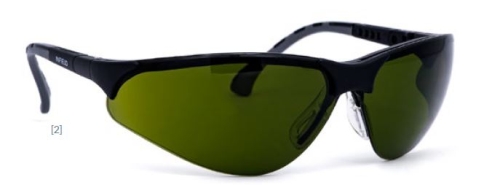 Schutzbrille Terminator schwarz grüne Scheibe